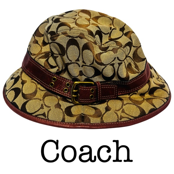 Coach Signature Canvas Bucket Hat in Tan & Brown main image 6